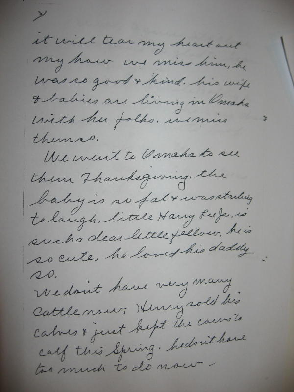 Letter from Grandma Tate